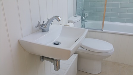 One of three bathrooms installed in a Fulham property